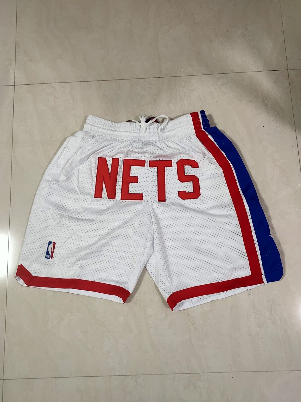 Men NBA 2021 Brooklyn Nets White Shorts 1->brooklyn nets->NBA Jersey